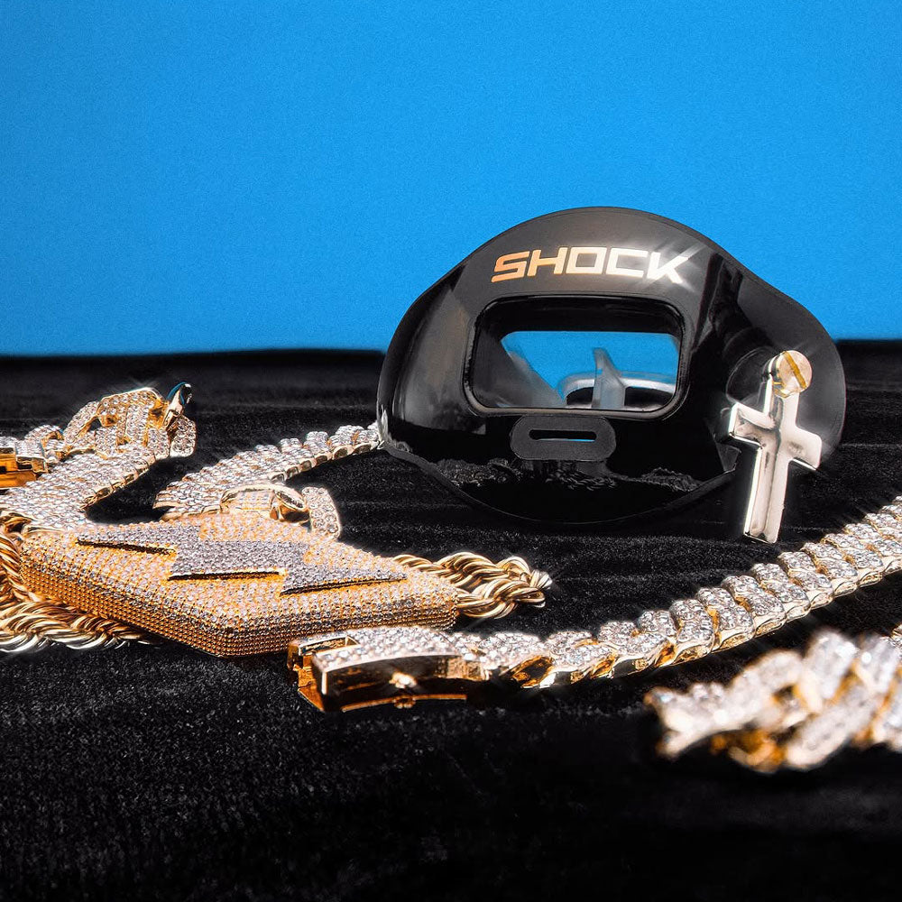 Max AirFlow Football Mouthguard - Gold Cross