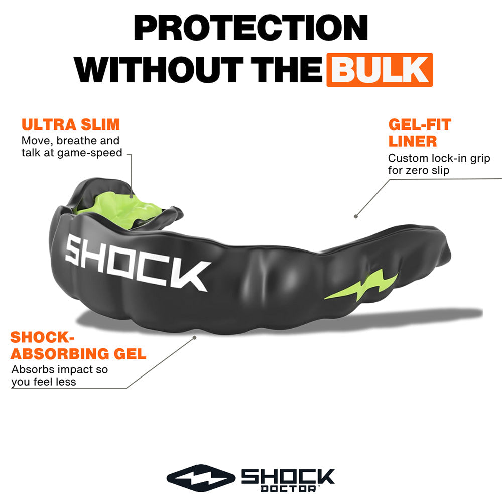 MicroGel Mouthguard - Black / Shock Green
