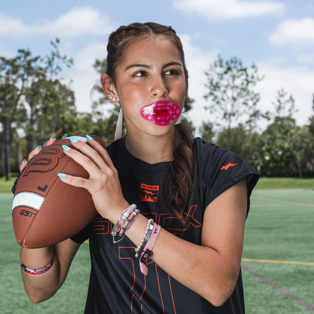 Max AirFlow Football Mouthguard - Translucent Pink Lux