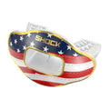 Max AirFlow Football Mouthguard - Chrome Silver Stars & Stripes / Gold