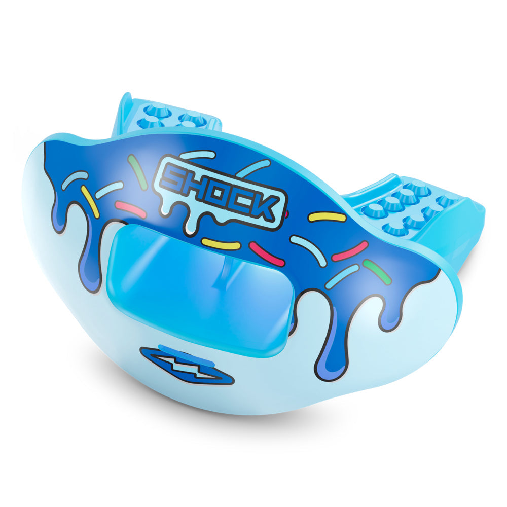 Max AirFlow Football Mouthguard - White / Blue Sprinkle Drip