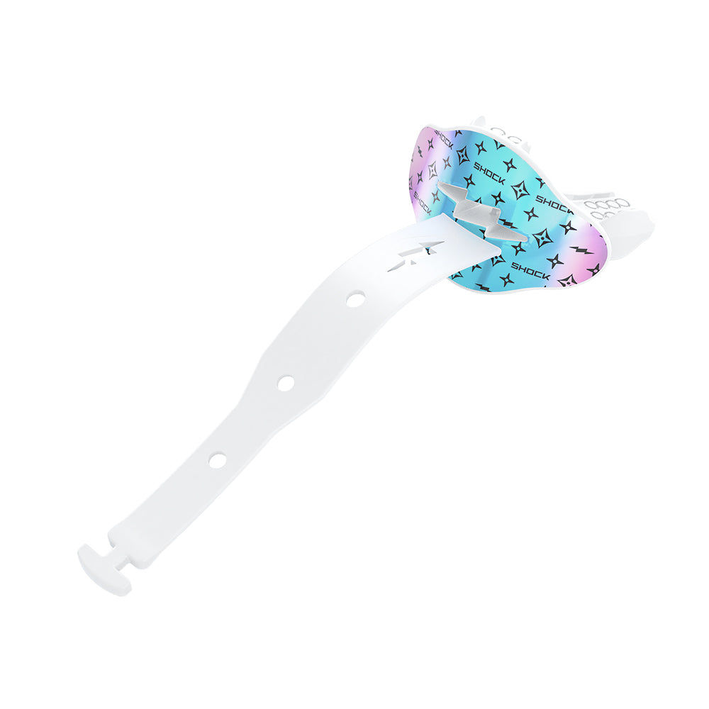 Football Lip Guard Mouth Protection - Clear / Iridescent White Lux