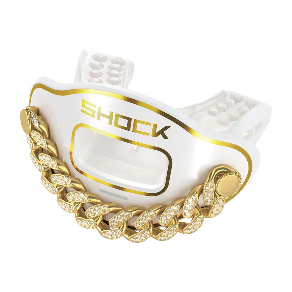 Max AirFlow Football Mouthguard - White / Gold