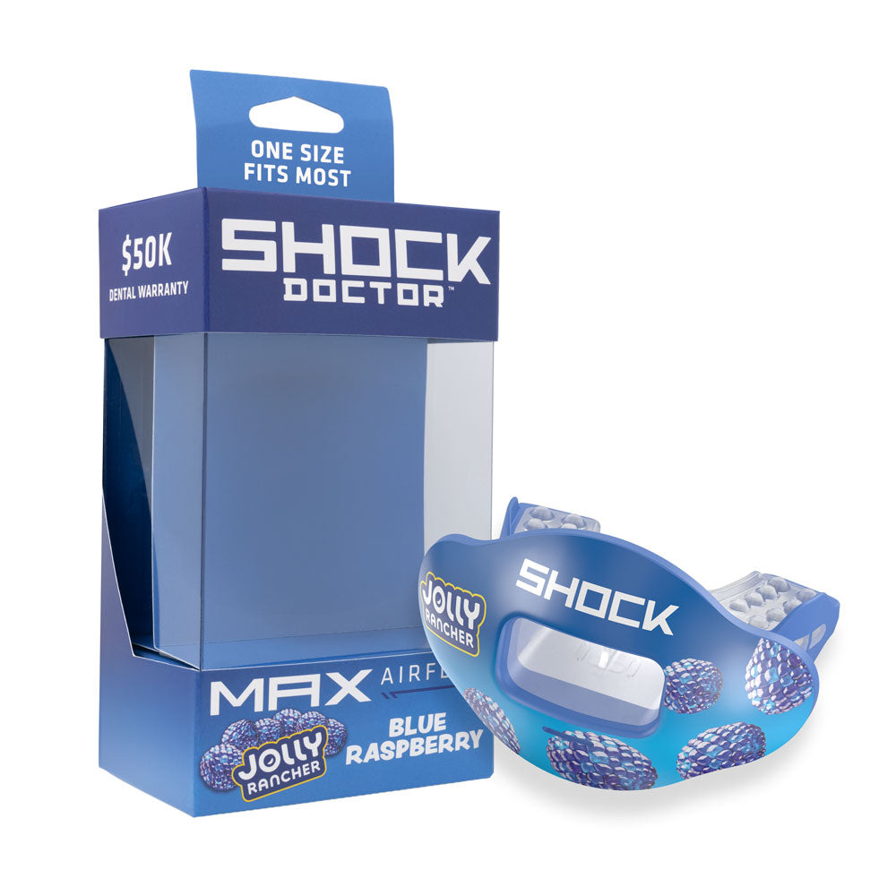 Max AirFlow Football Mouthguard - Jolly Rancher Blue Raspberry