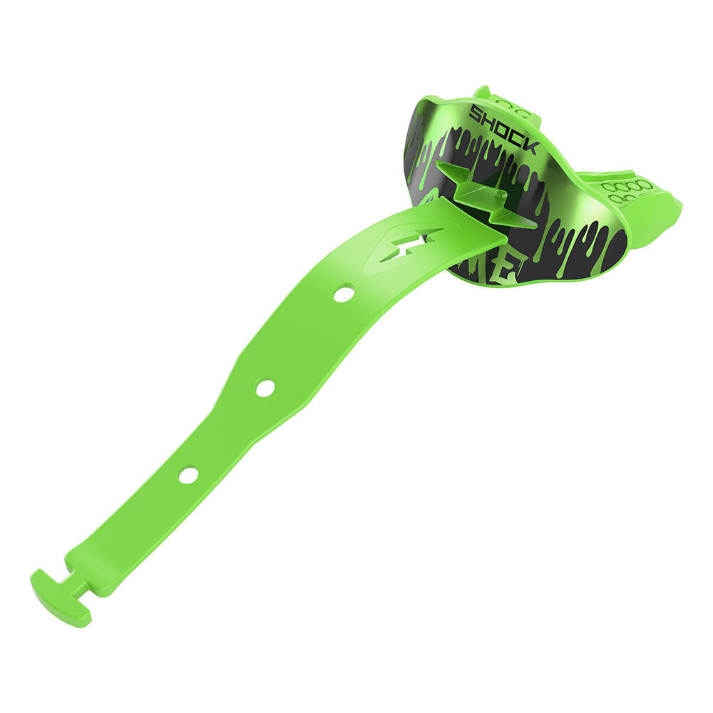 Football Lip Guard Mouth Protection - Chrome Slime Green