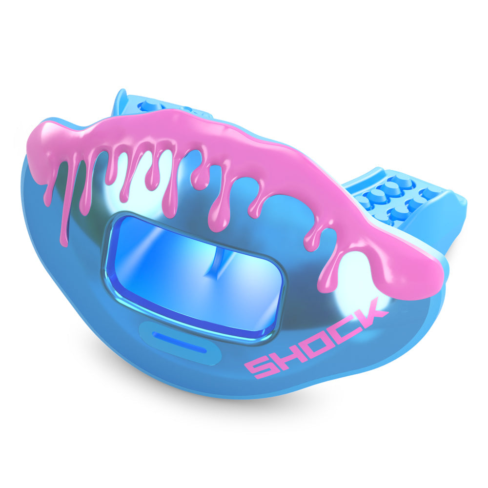 Max AirFlow Football Mouthguard - 3D Drip Pink / Silver