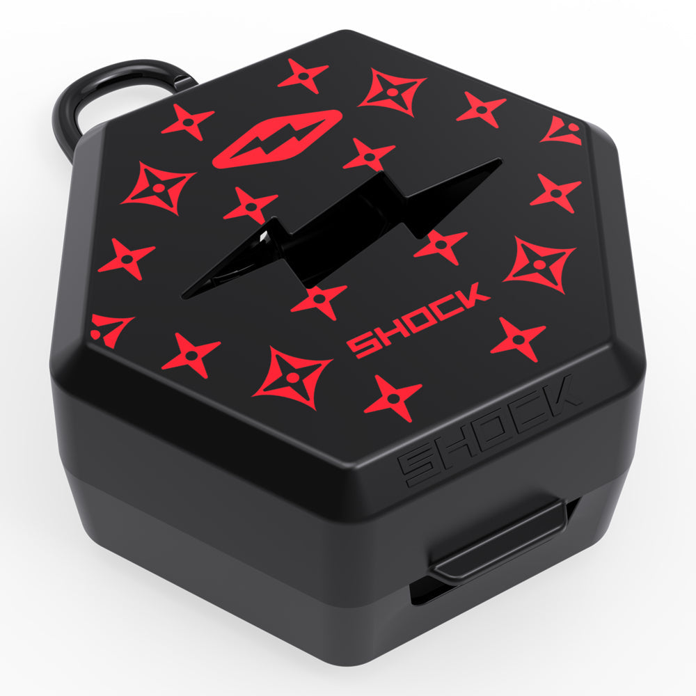 Mouthguard Carrying Case - Black / Red Lux