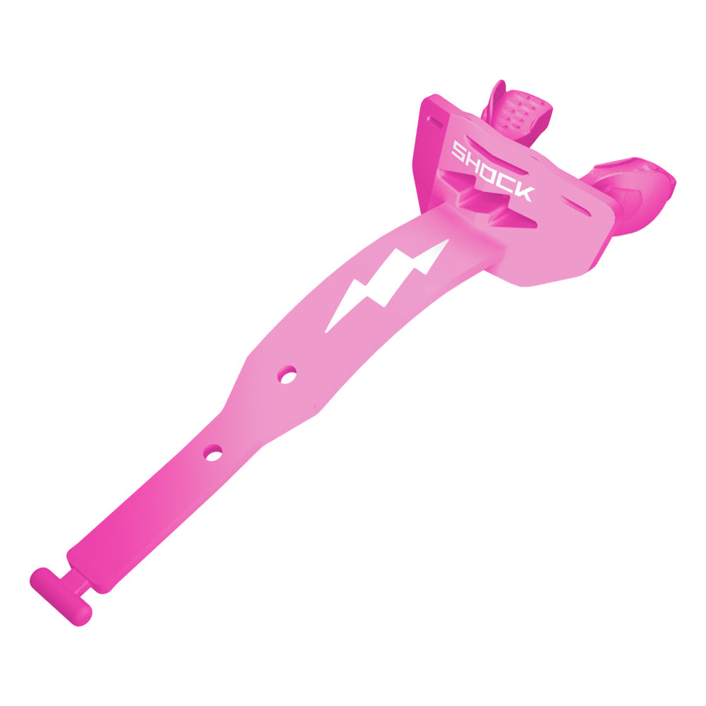 Football Lip Guard Mouth Protection - Shock Pink / White