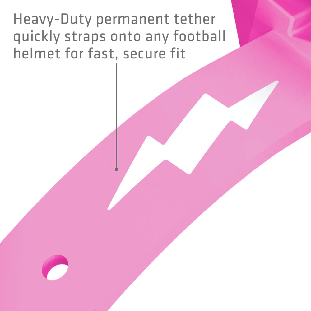 Football Lip Guard Mouth Protection - Shock Pink / White