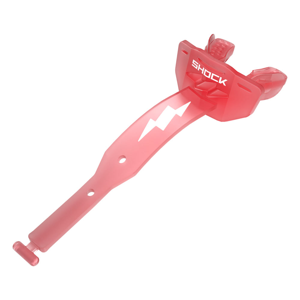 Football Lip Guard Mouth Protection - Translucent Red / White