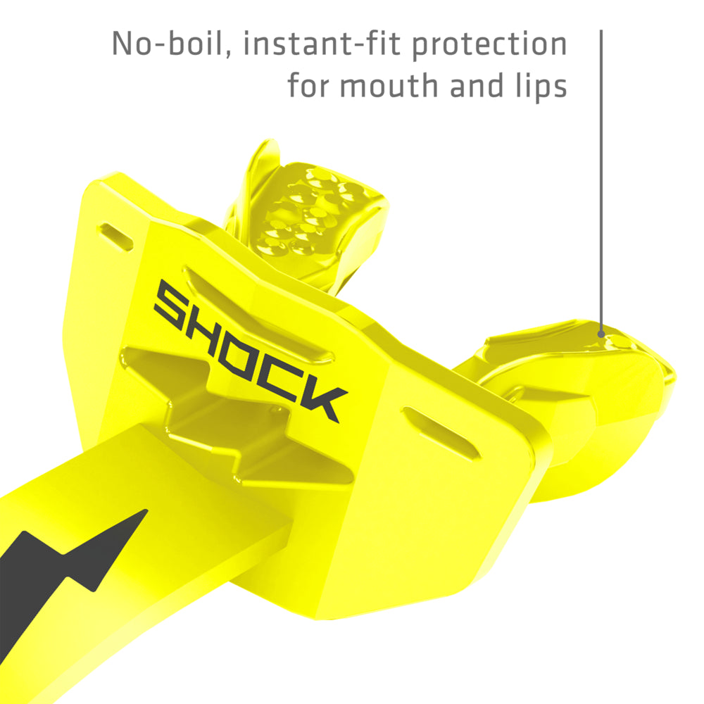 Football Lip Guard Mouth Protection - Shock Yellow / Black