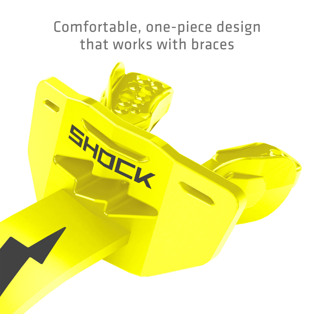 Football Lip Guard Mouth Protection - Shock Yellow / Black