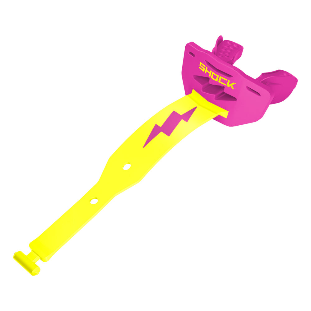 Football Lip Guard Mouth Protection - Shock Pink / Shock Yellow