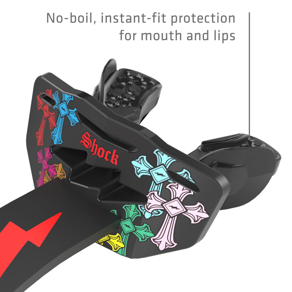 Football Lip Guard Mouth Protection - Black Divine Drip