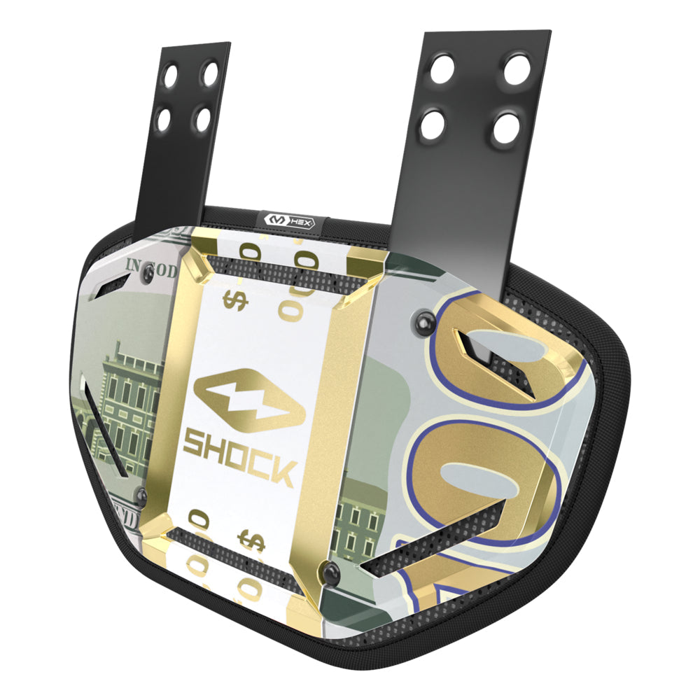 Football Back Plate - Gold Money Bands