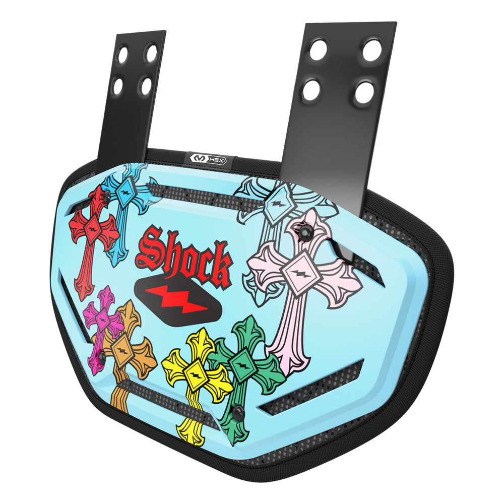 Football Back Plate - Blue Divine Drip