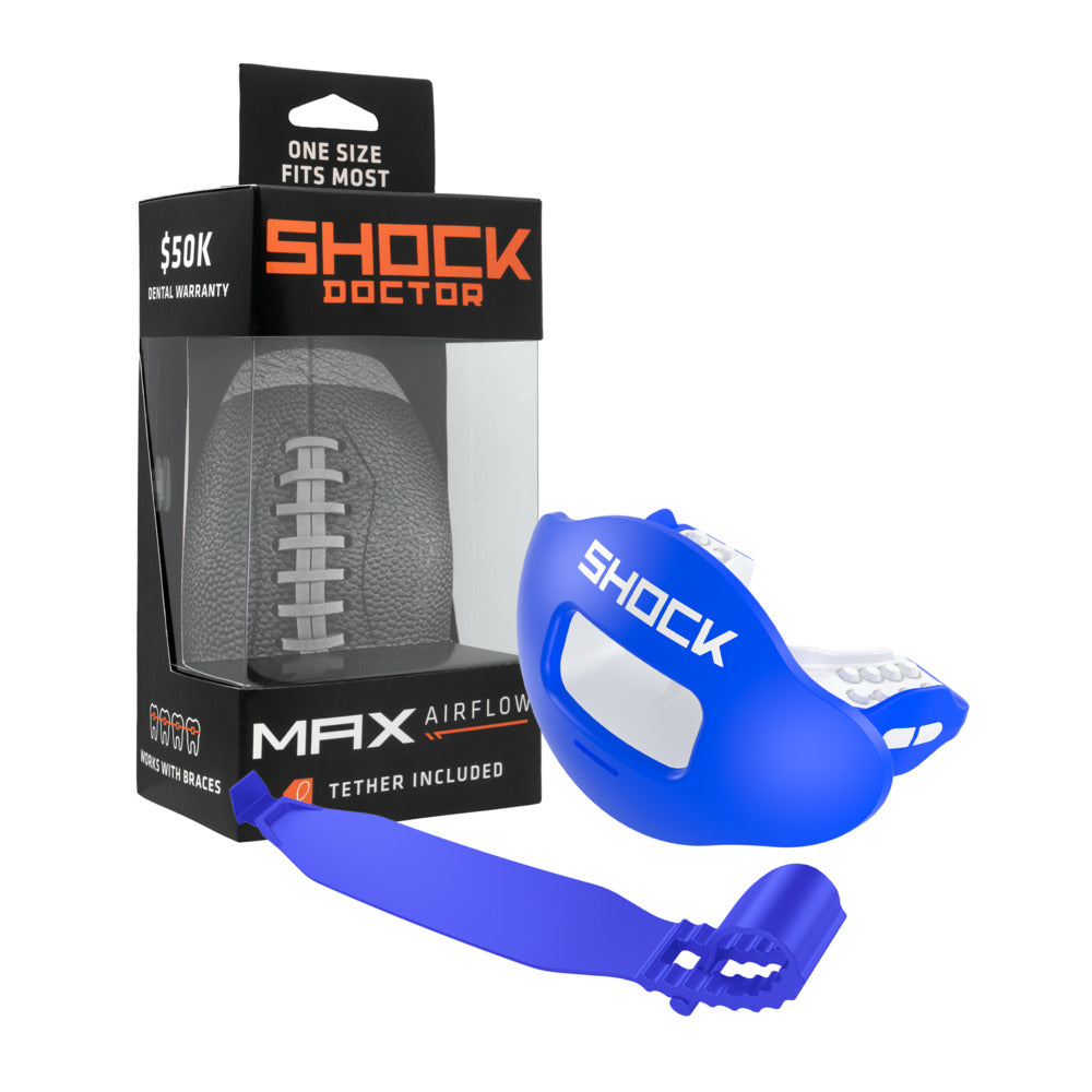 Max AirFlow Football Mouthguard - Royal / White