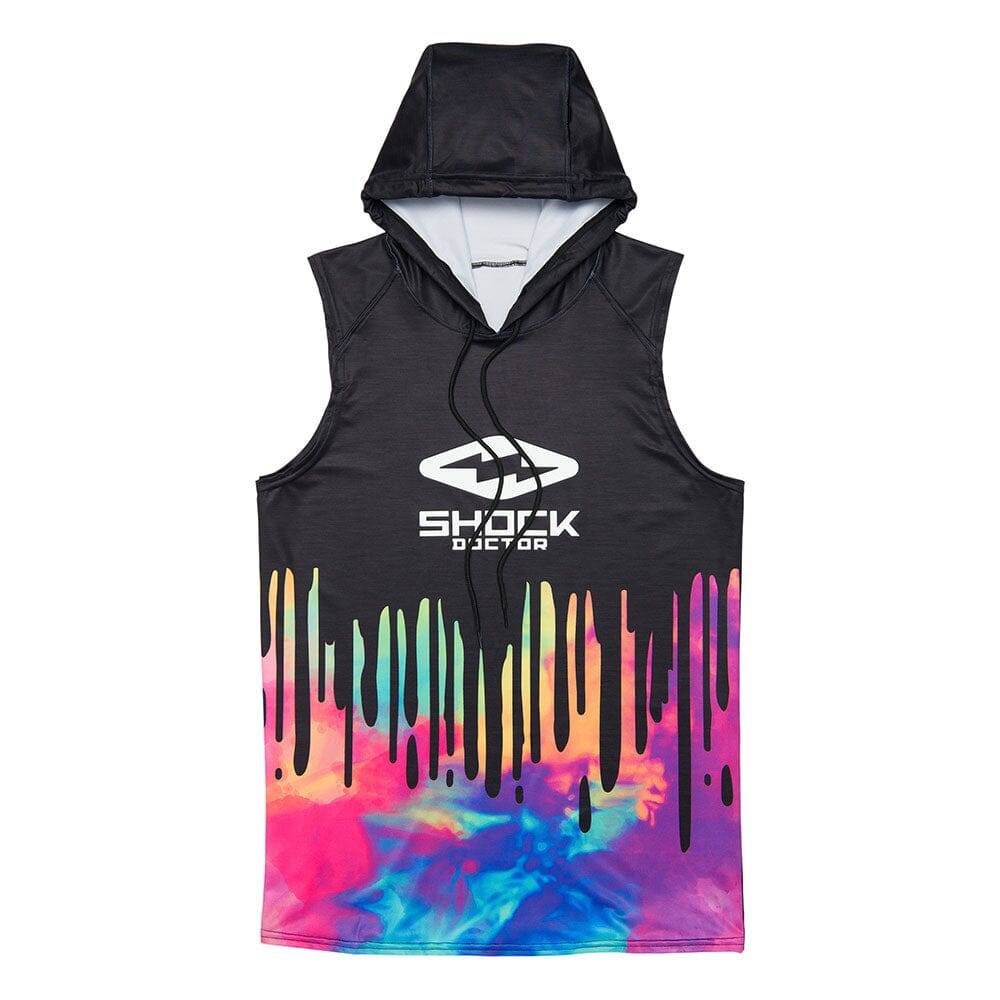Performance Pullover Hoodie - Black Tie Dye Drip