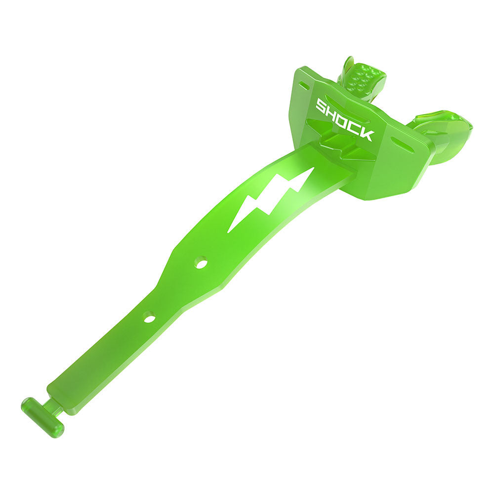 Football Lip Guard Mouth Protection - Translucent Shock Green / White