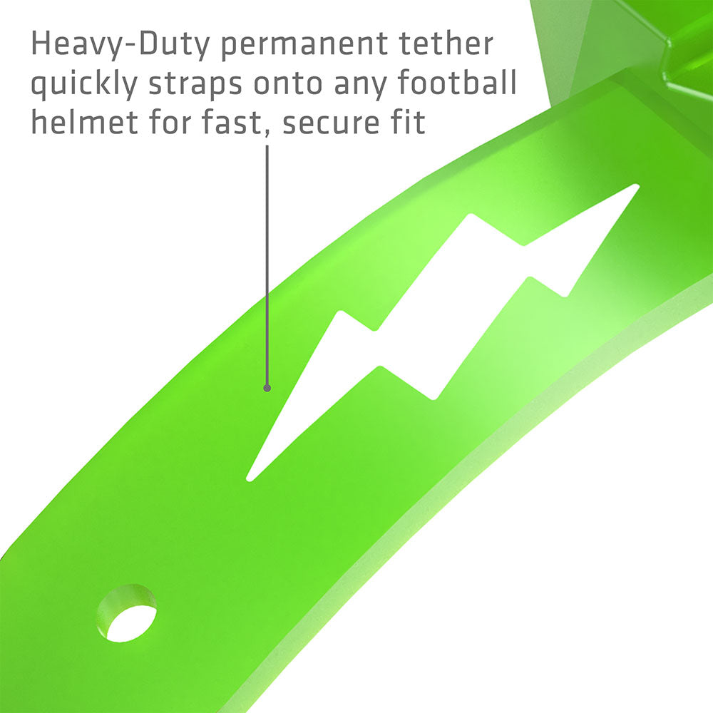 Football Lip Guard Mouth Protection - Translucent Shock Green / White