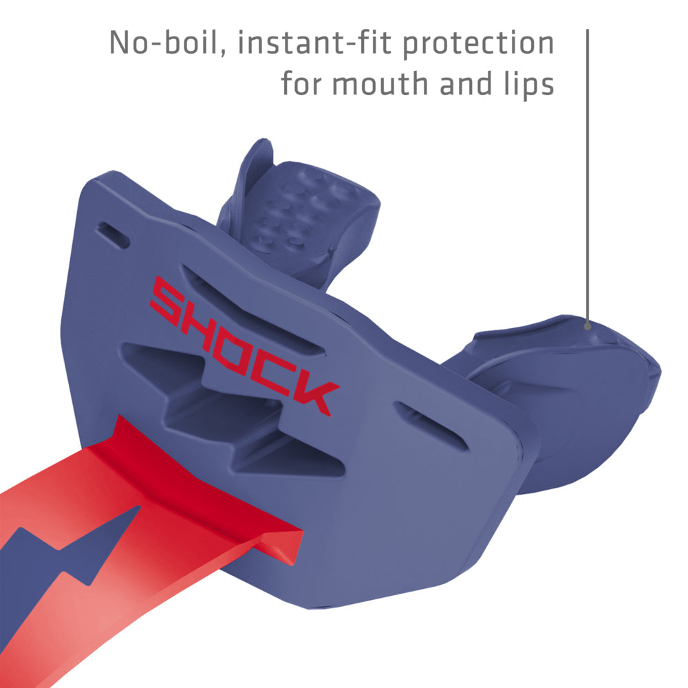 Football Lip Guard Mouth Protection - Navy / Red