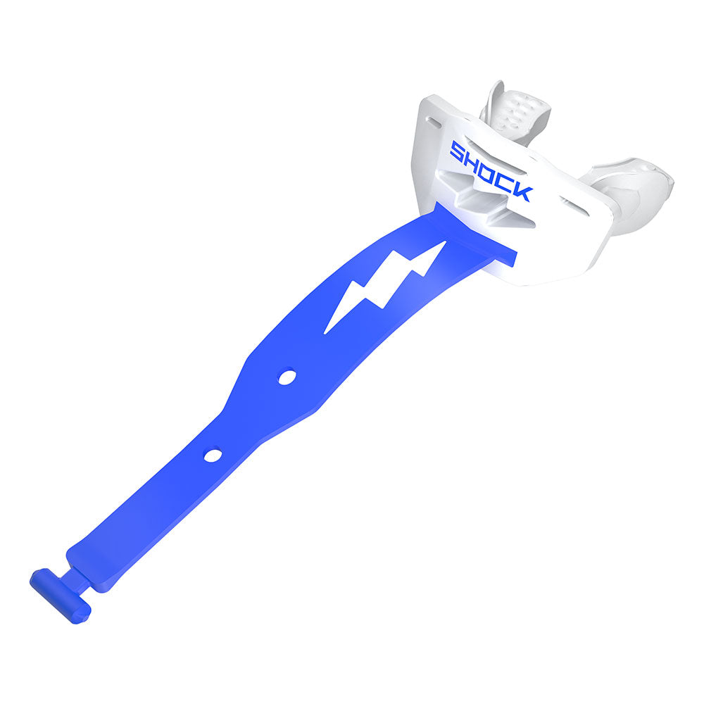 Football Lip Guard Mouth Protection - White / Royal