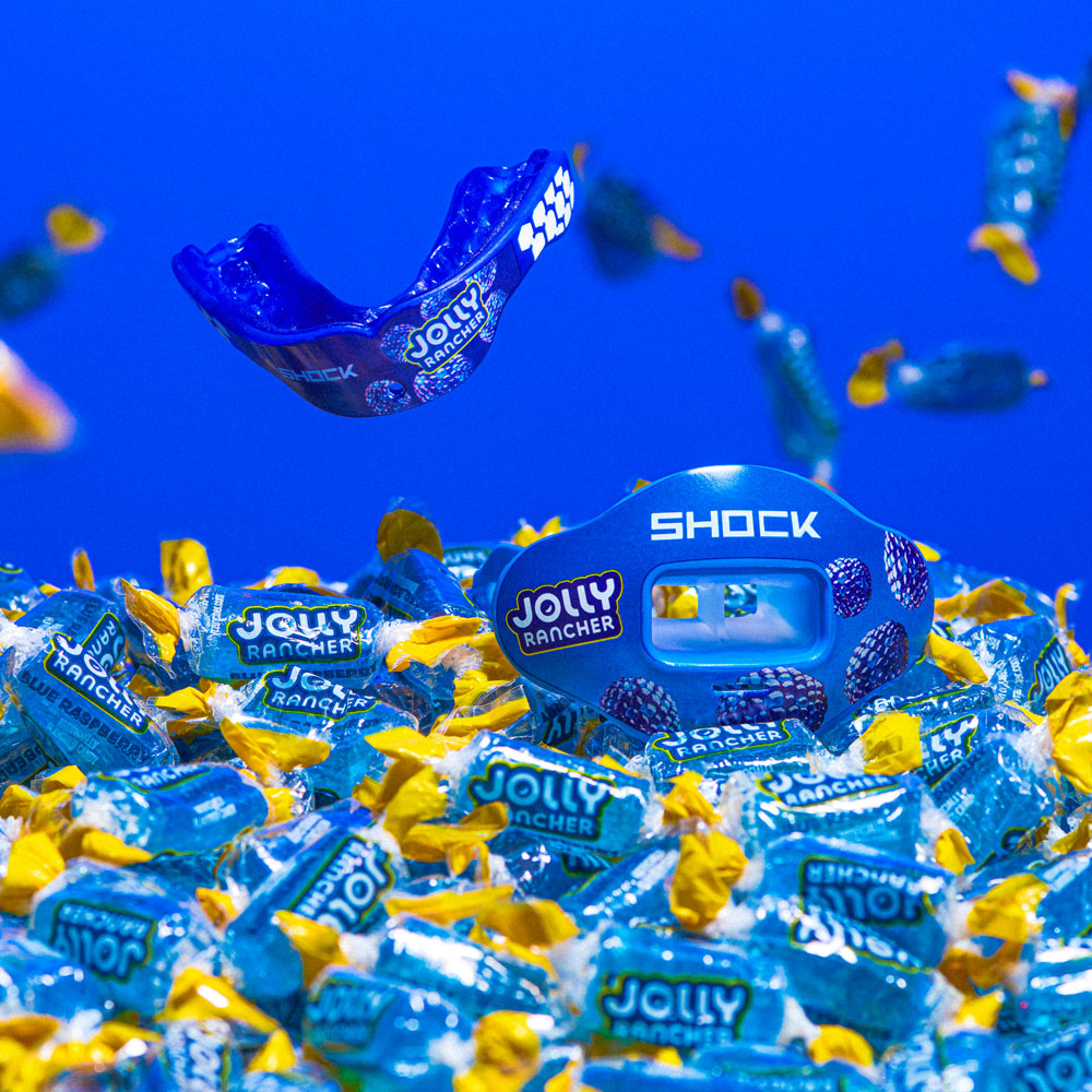 Max AirFlow Football Mouthguard - Jolly Rancher Blue Raspberry