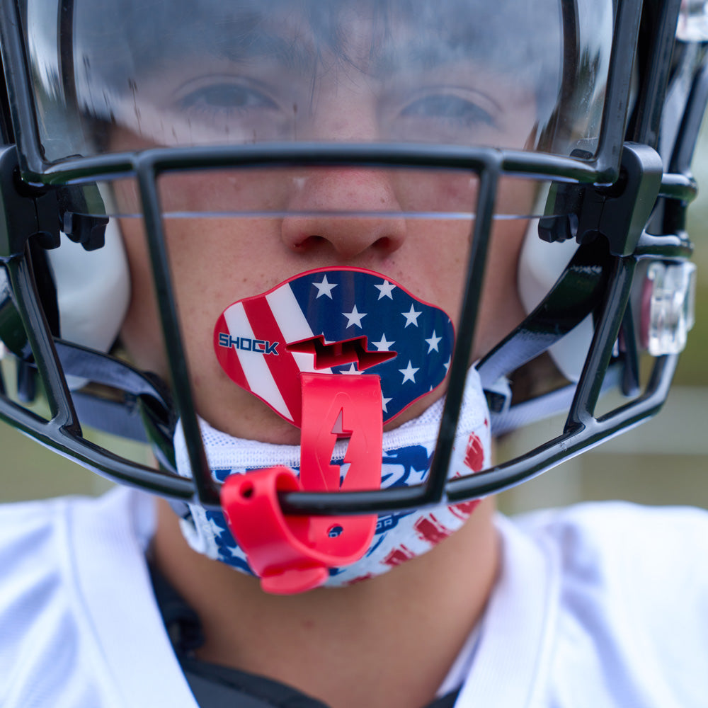 Football Lip Guard Mouth Protection - Stars & Stripes