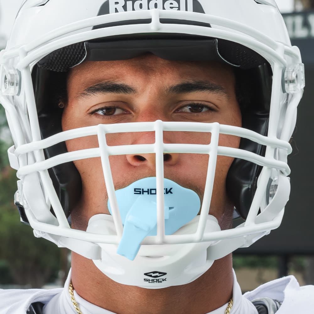 Football Lip Guard Mouth Protection - Columbia Blue